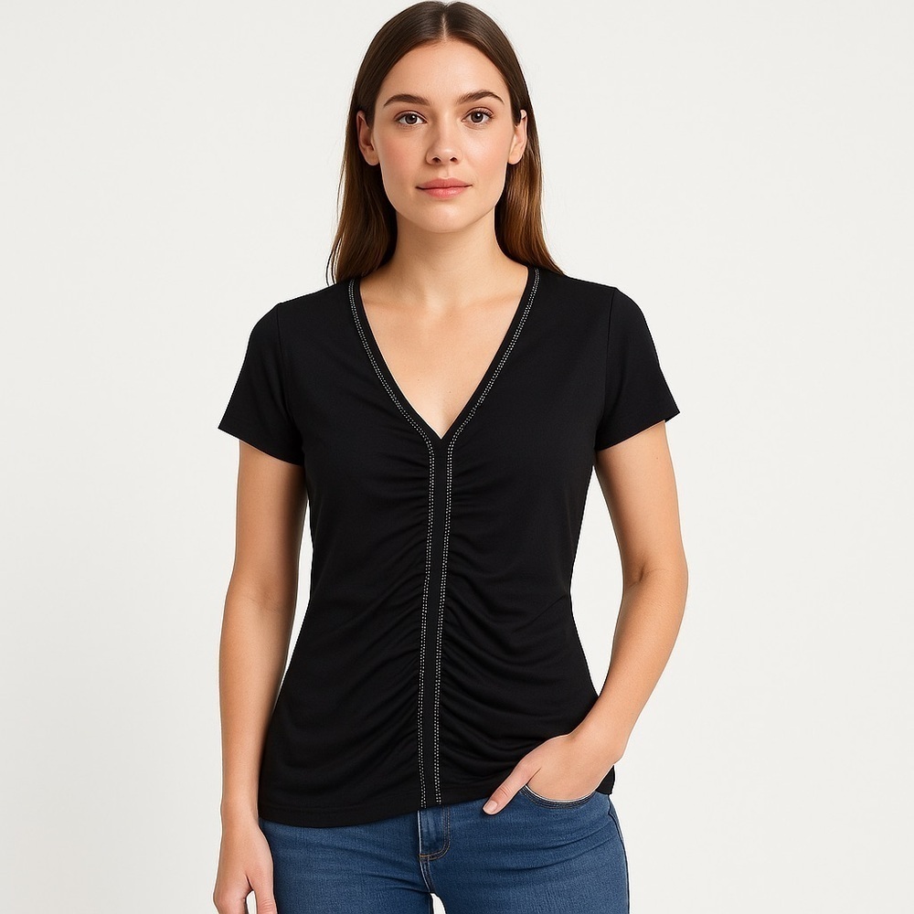 NWT Whbm Black Top XXS